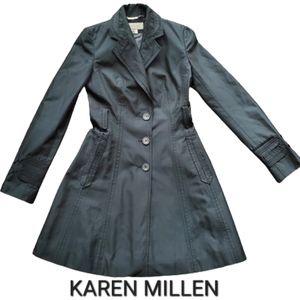 FLASH SALE!!! EUC Black Karen Millen England Lined Trench Coat - Smoke free home